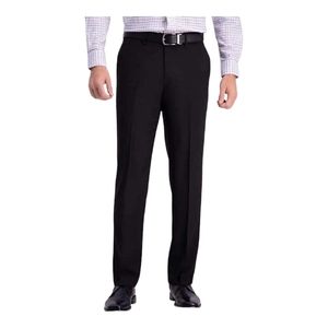Haggar Men's Comfort Performance Stretch Straight Fit Pants Black 32 x 34